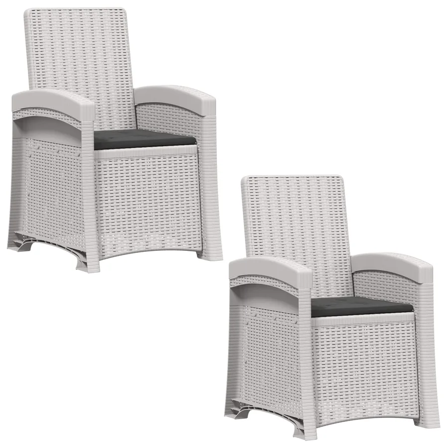 Chaise de jardin inclinable imitant le rotin 2 pcs PP - 67