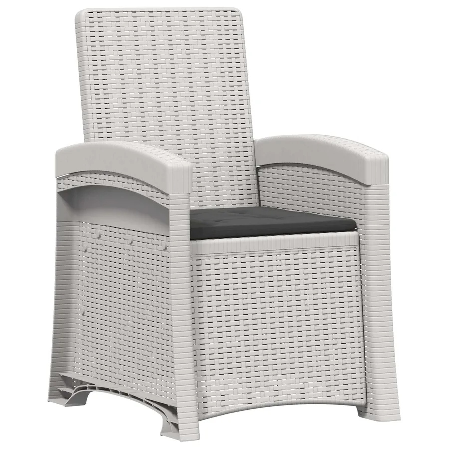 Chaise de jardin inclinable imitant le rotin 2 pcs PP - 4