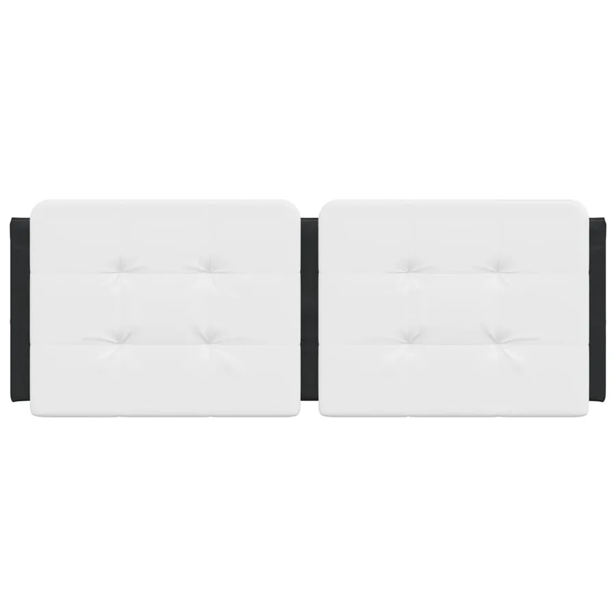 Coussin de tête de lit Zadar blanc et noir 137 cm similicuir - 4