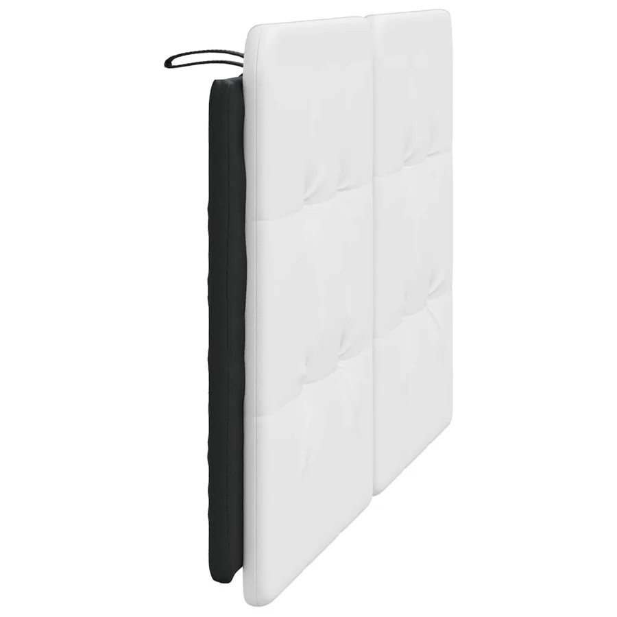 Coussin de tête de lit Zadar blanc et noir 137 cm similicuir - 5