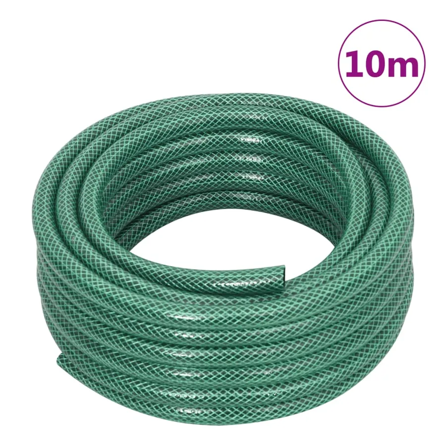 Tuyau d'arrosage avec jeu de raccords vert 0,5" 10 m PVC - 11
