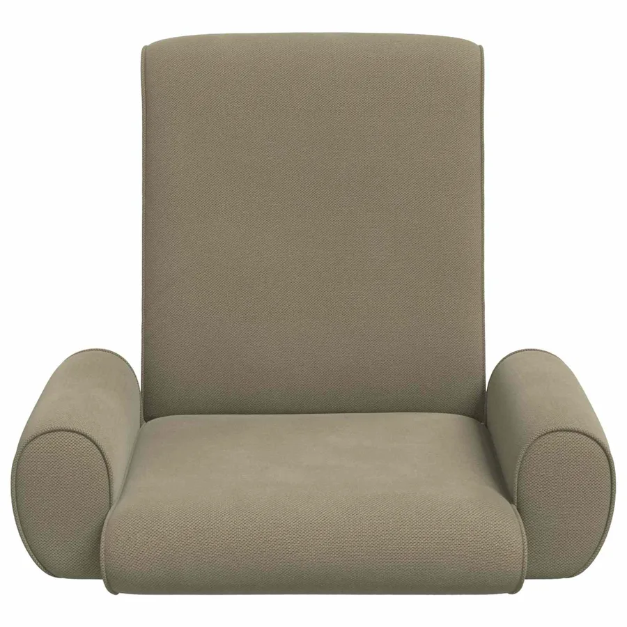 Fauteuil de sol ajustable Kaki Velours grainé - 4