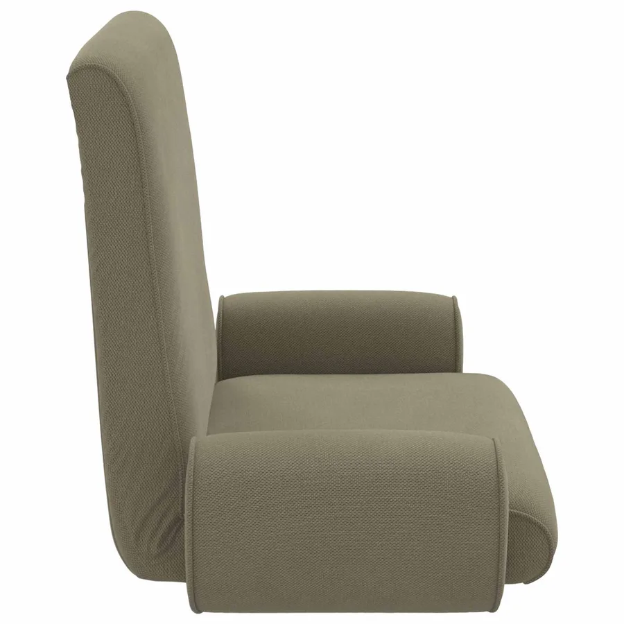 Fauteuil de sol ajustable Kaki Velours grainé - 5