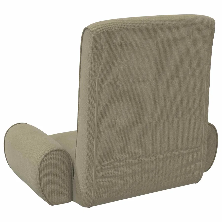 Fauteuil de sol ajustable Kaki Velours grainé - 6