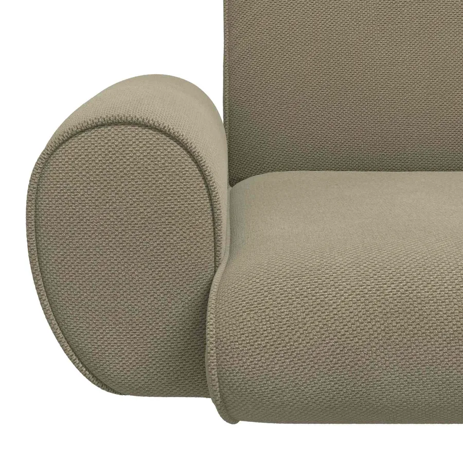 Fauteuil de sol ajustable Kaki Velours grainé - 7