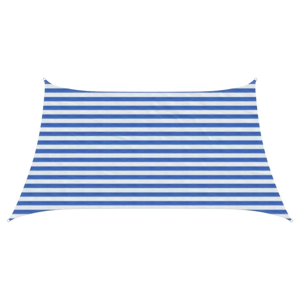Voile d'ombre Bleu et Blanc 3 / 4 x 2 m HDPE