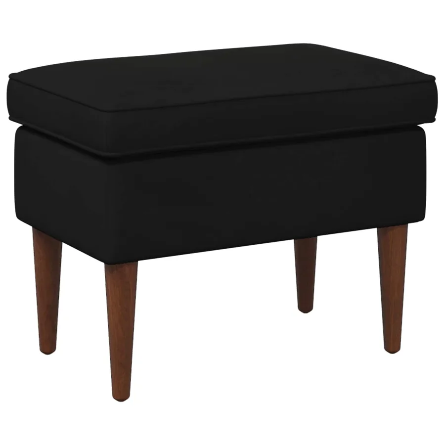 Pouf Noir 55 x 35 x 41 cm Velours - 2