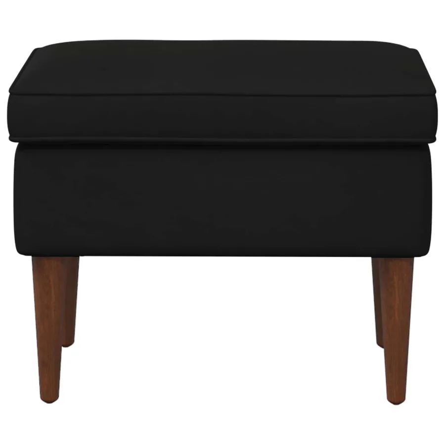 Pouf Noir 55 x 35 x 41 cm Velours - 3