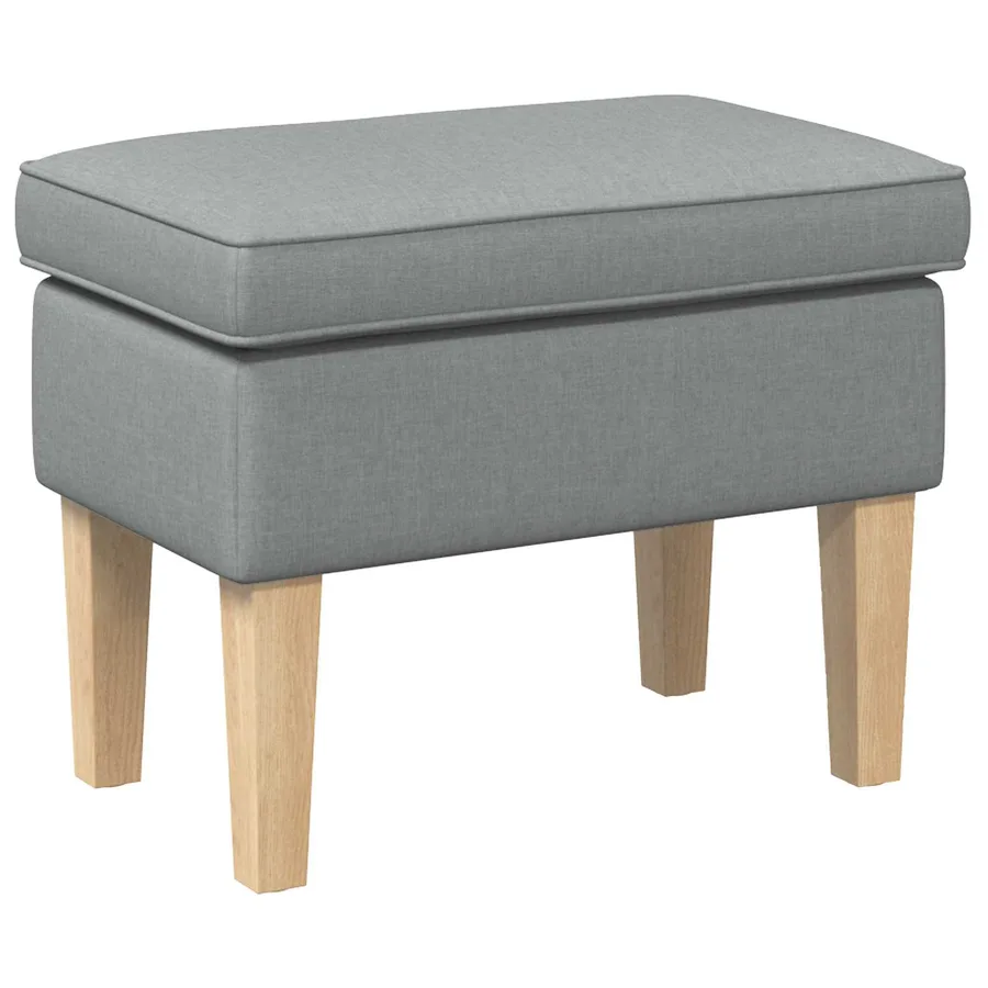 Pouf Gris clair 55 x 35 x 41 cm Tissu - 2