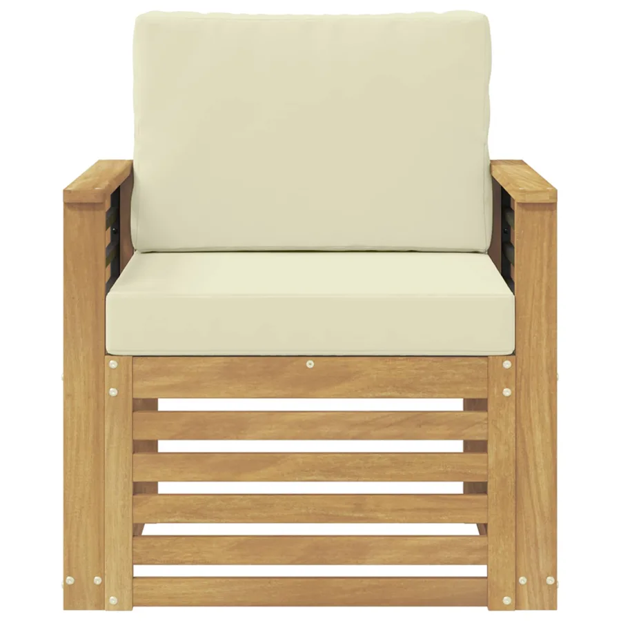 Ensemble de canapés d'extérieur Polyester Blanc - 3