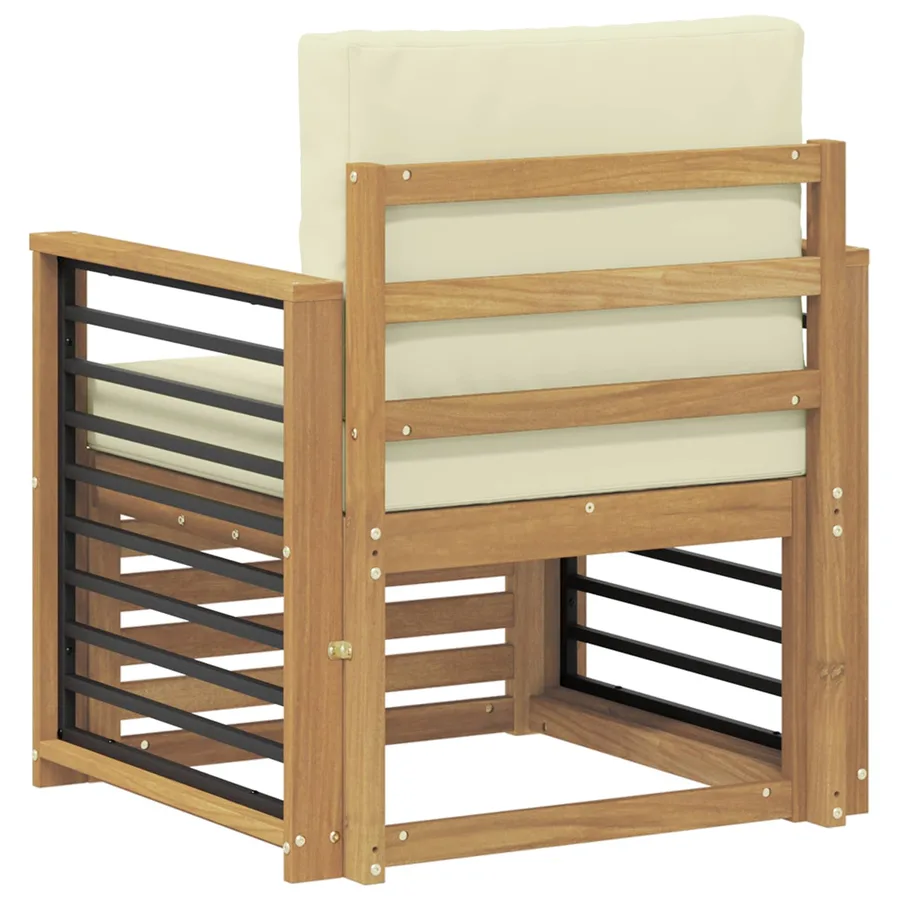 Ensemble de canapés d'extérieur Polyester Blanc - 5