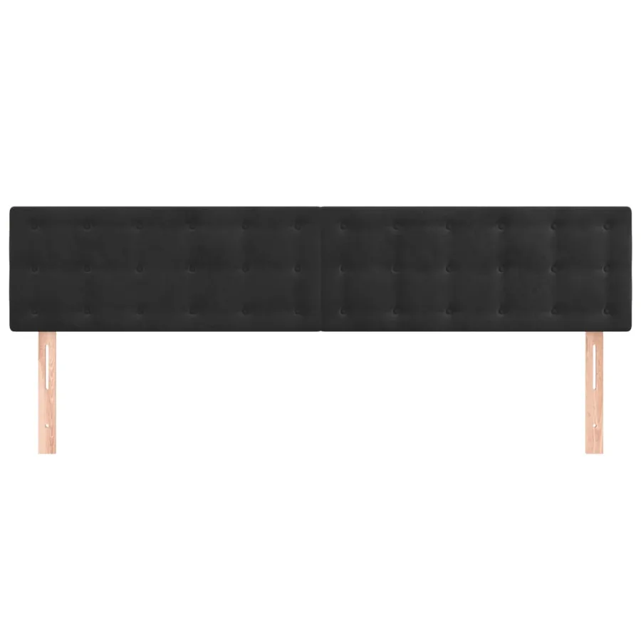 Têtes de lit Noir 160 x 5 x 78/88 cm Velours - 3