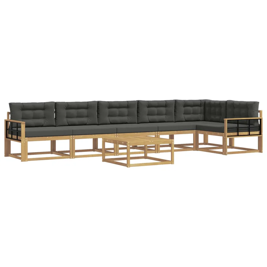 Ensemble de canapés d'extérieur 7 pcs Blanc et anthracite - 2