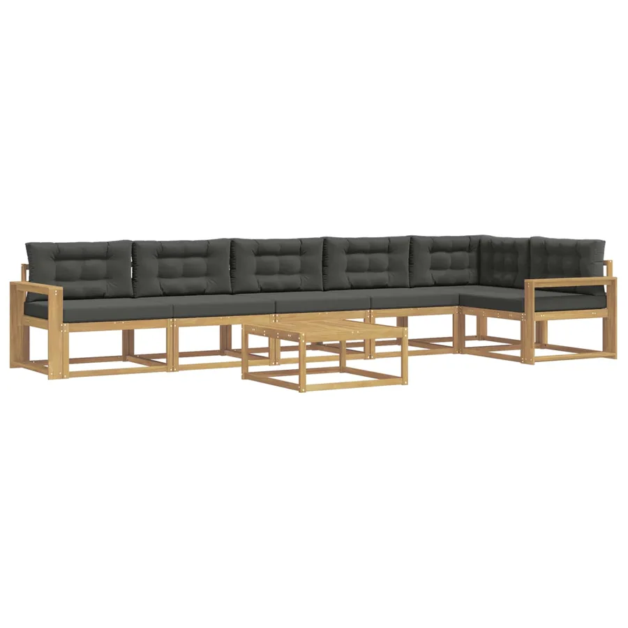 Ensemble de canapés d'extérieur 7 pcs Blanc et anthracite - 2