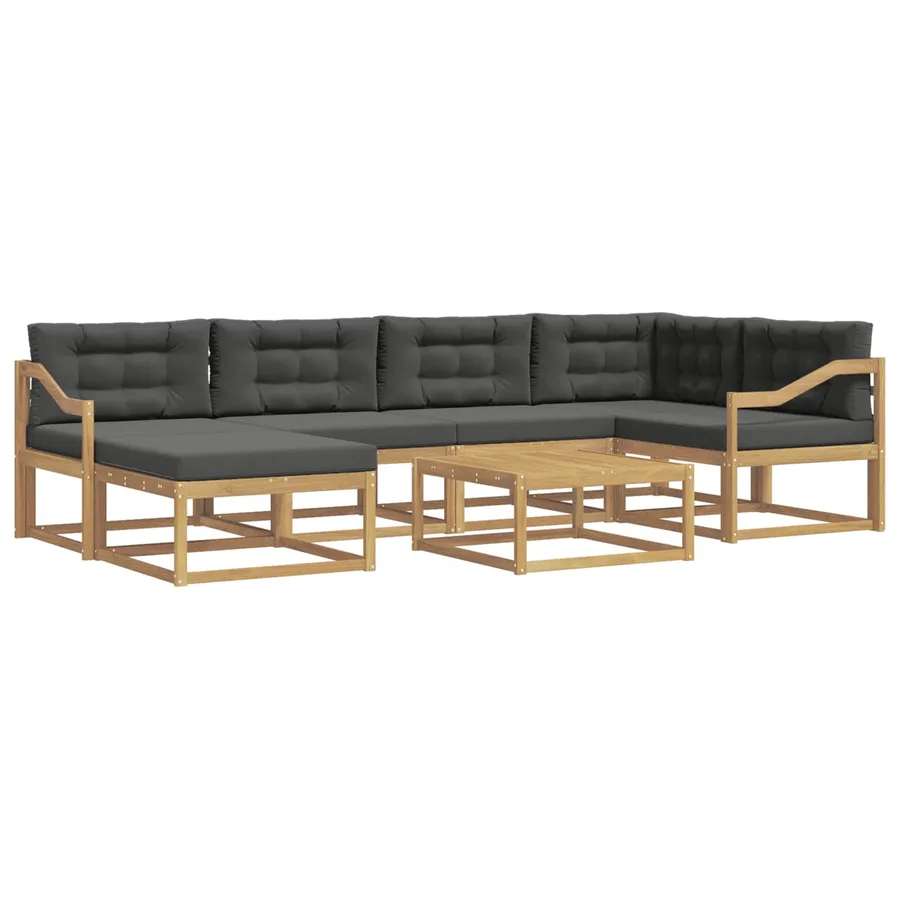 Ensemble de canapés d'extérieur 7 pcs Blanc et anthracite - 2