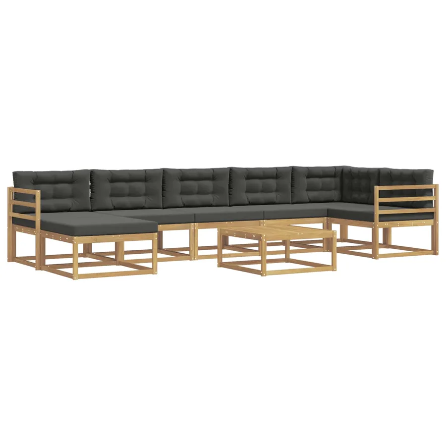 Ensemble de canapés d'extérieur 8 pcs Blanc et anthracite - 2