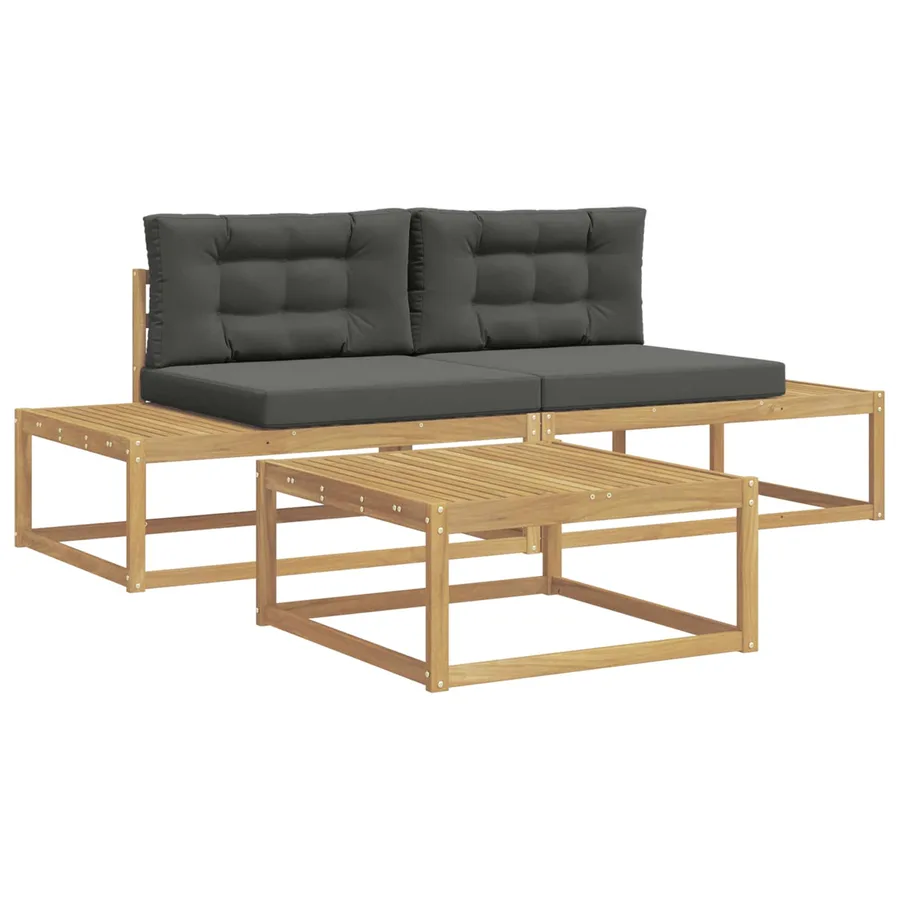 Ensemble de canapés d'extérieur Blanc 79 x 79 x 37 cm Polyester - 2