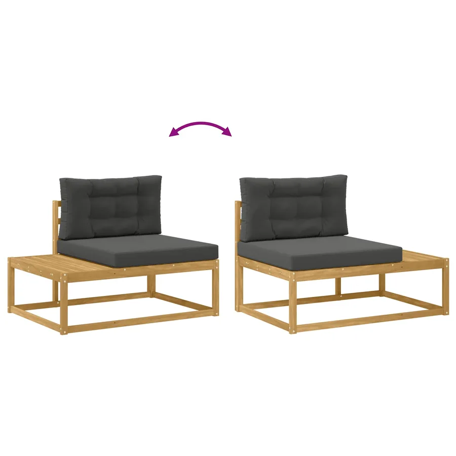 Ensemble de canapés d'extérieur Blanc 79 x 79 x 37 cm Polyester - 7