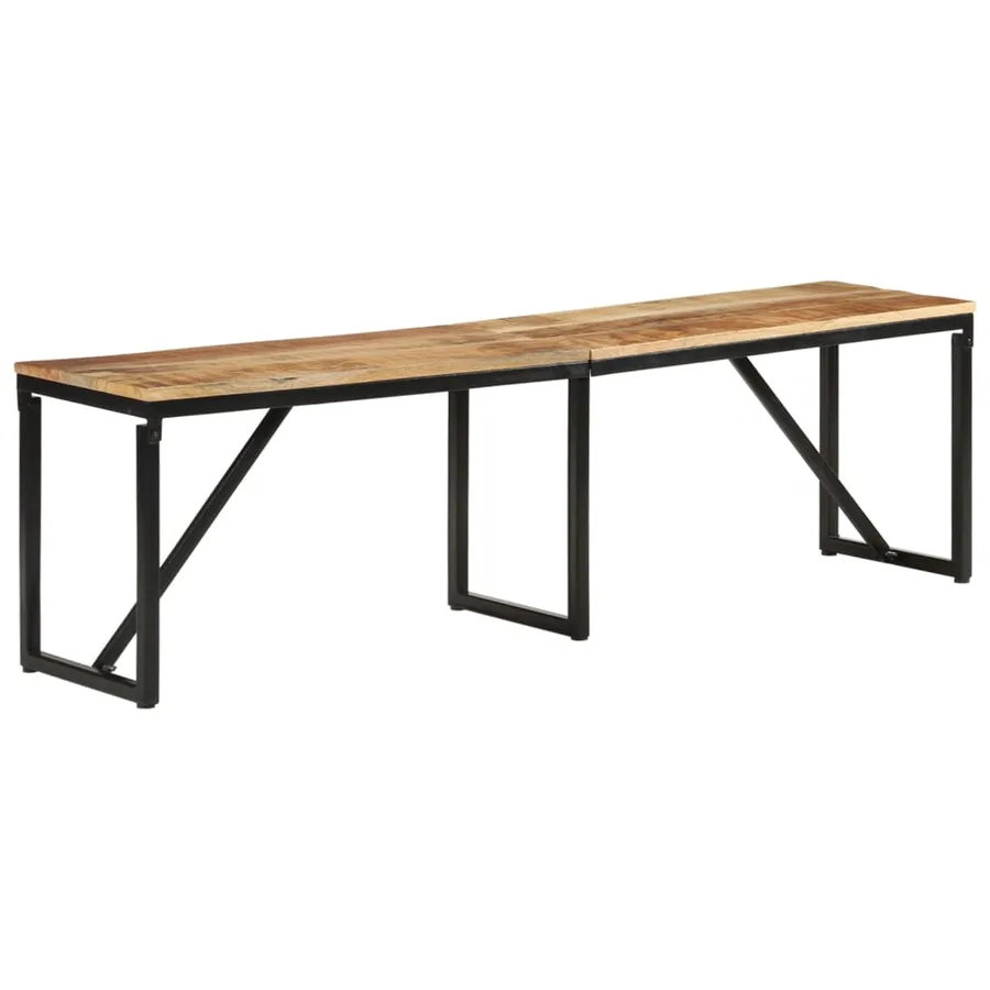 Banc 160x35x46 cm bois massif de manguier - 10