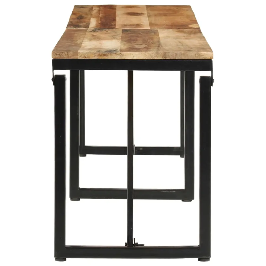 Banc 160x35x46 cm bois massif de manguier - 3