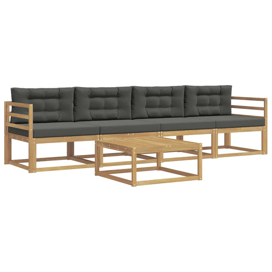 Ensemble de canapés d'extérieur 4 pcs Blanc et anthracite - 2