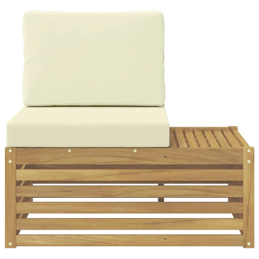 Unités de sofa sectionnel d'extérieur Blanc et crème - 3