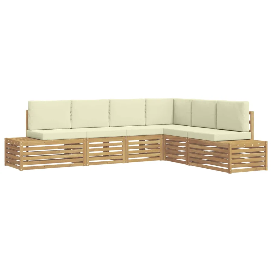 Ensemble de canapés d'extérieur Blanc 273 x 213,5 x 73 cm - 2