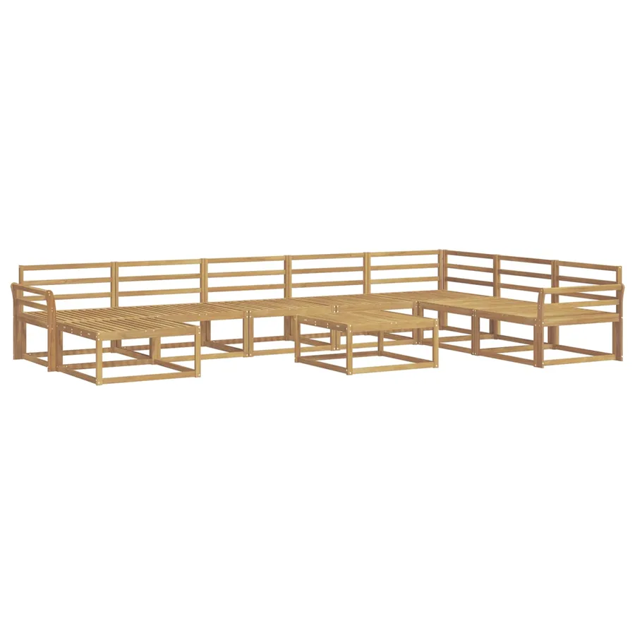 Ensemble de canapés d'extérieur 9 pcs Blanc - 2