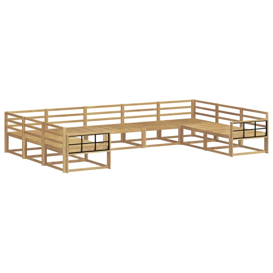 Ensemble de canapés d'extérieur 9 pcs Blanc 404 x 247,5 x 73 cm - 2