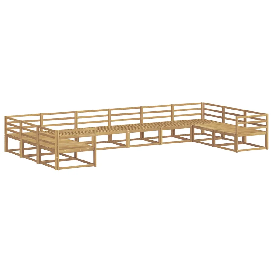 Ensemble de canapés d'extérieur 10 pcs Blanc - 2