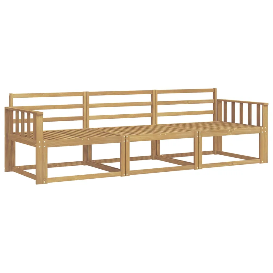 Ensemble de canapés d'extérieur 3 pcs Blanc 249,5 x 83 x 73 cm - 2