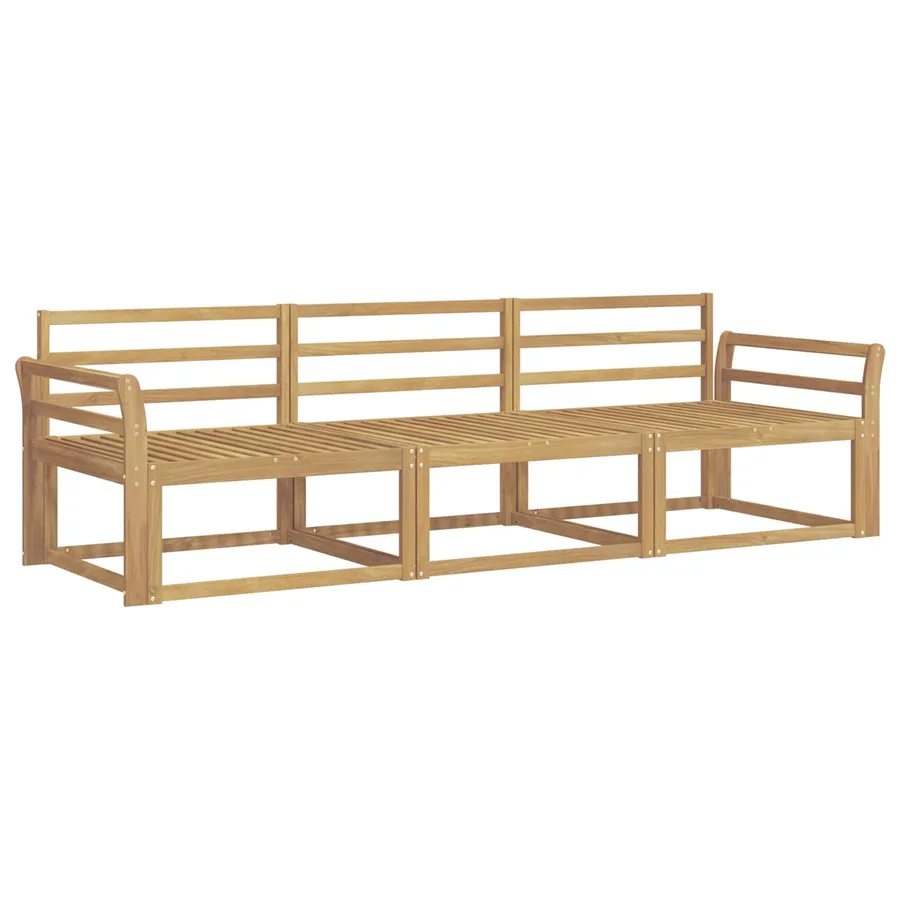 Ensemble de canapés d'extérieur 3 pcs Blanc 254 x 83 x 73 cm - 2