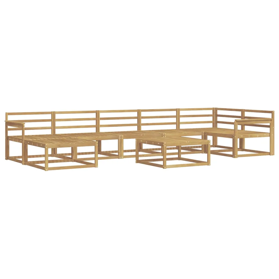 Ensemble de canapés d'extérieur 8 pcs Blanc - 2