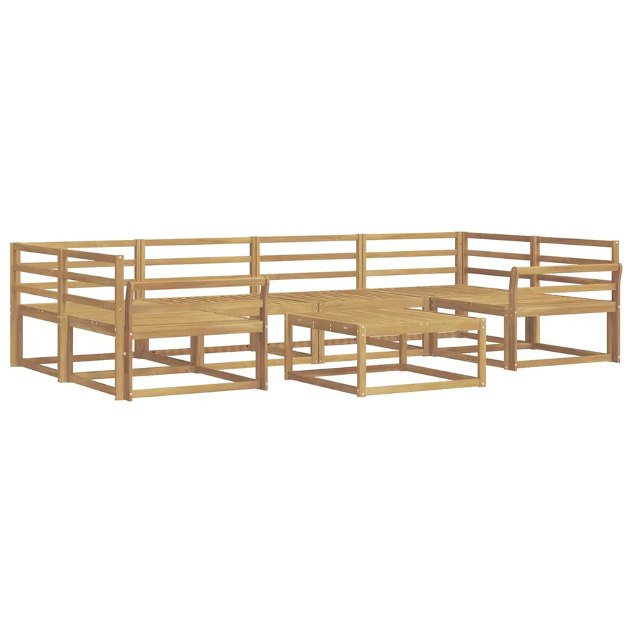 Ensemble de canapés d'extérieur 7 pcs Blanc - 2