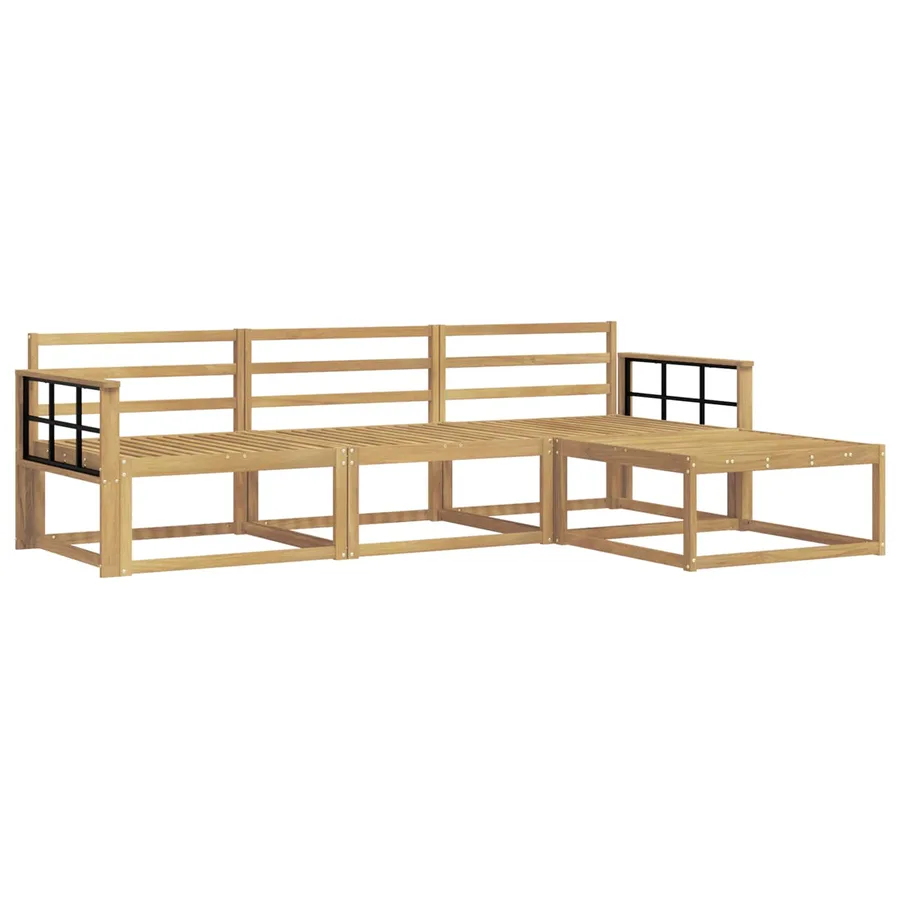 Ensemble de canapés d'extérieur 4 pcs Blanc - 2