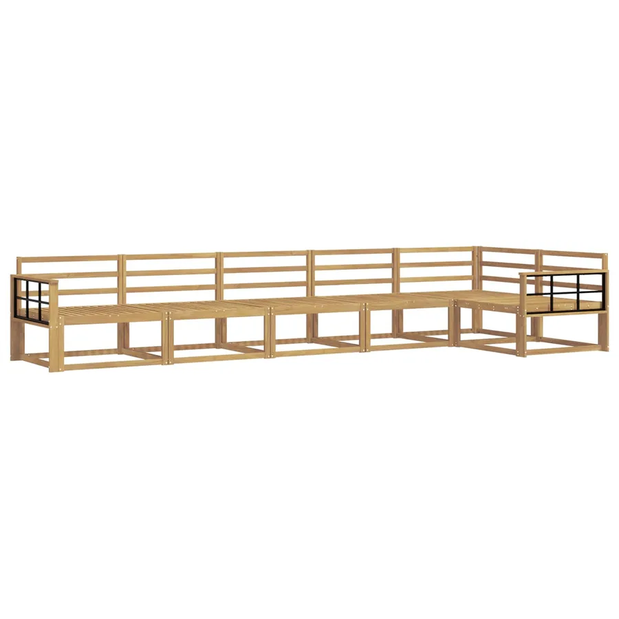 Ensemble de canapés d'extérieur 6 pcs Blanc 406 x 168,5 x 73 cm - 2