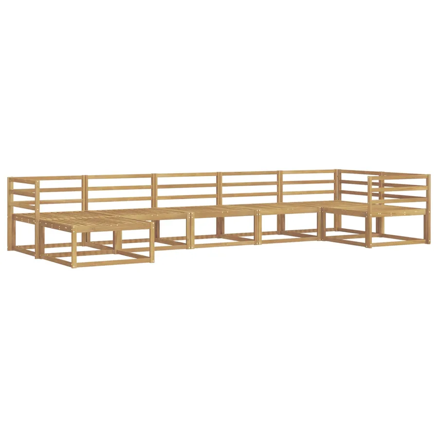 Ensemble de canapés d'extérieur 7 pcs Blanc - 2