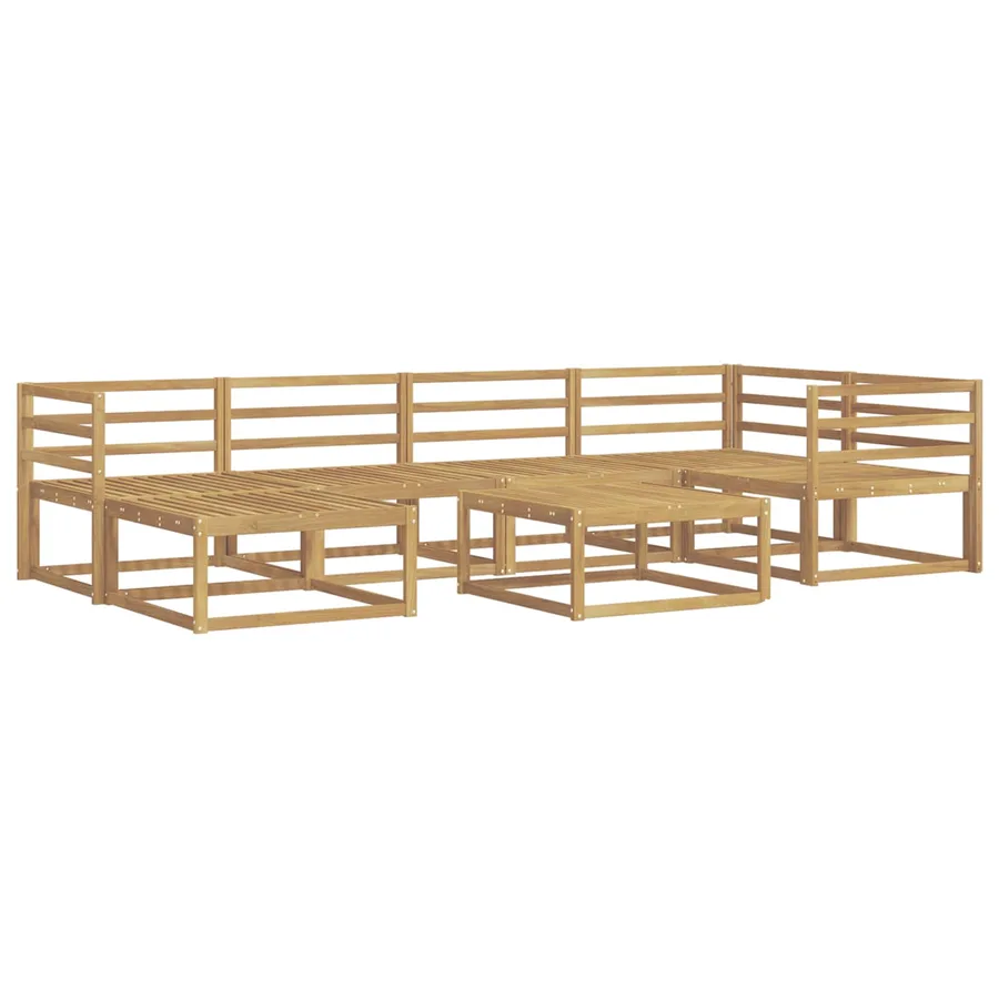 Ensemble de canapés d'extérieur 7 pcs Blanc - 2