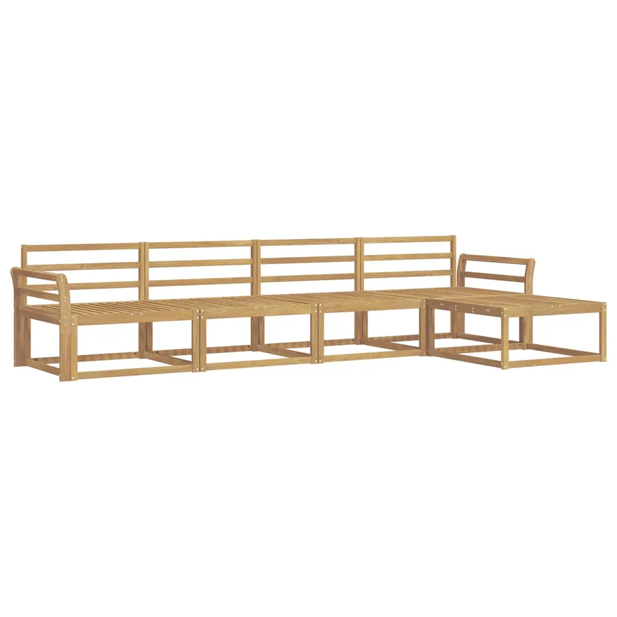 Ensemble de canapés d'extérieur 5 pcs Blanc 333 x 162,5 x 73 cm - 2