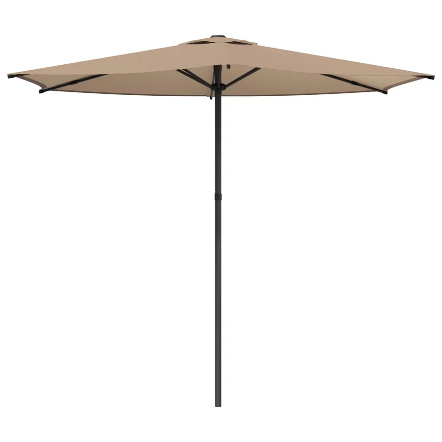 Parasol de jardin 270 x 270 cm Polyester Rectangulaire Taupe - 2