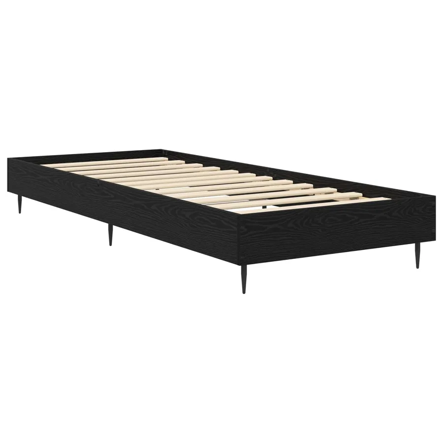 Cadre de lit Chêne noir 80 x 200 cm Bois d'ingénierie - 2