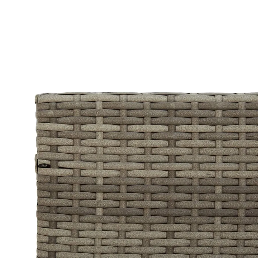 Canapé de jardin avec table et coussins en forme de L gris - 11