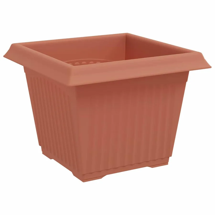 Pots de plantes 24 pcs Rouge brique 23 x 23 x 17,5 cm Plastique - 6