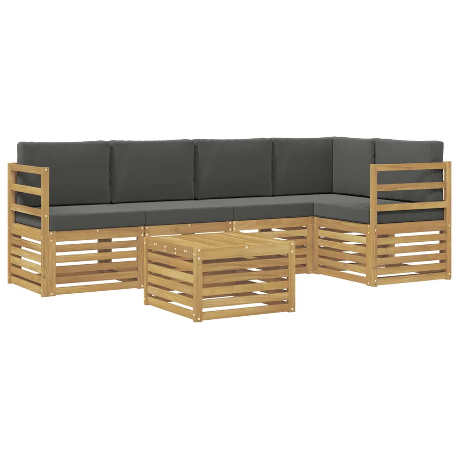 Ensemble de canapés d'extérieur 6 pcs Blanc et anthracite - 2