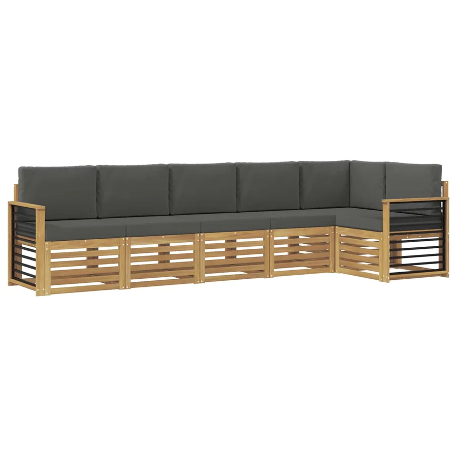 Ensemble de canapés d'extérieur 6 pcs Blanc et anthracite - 2