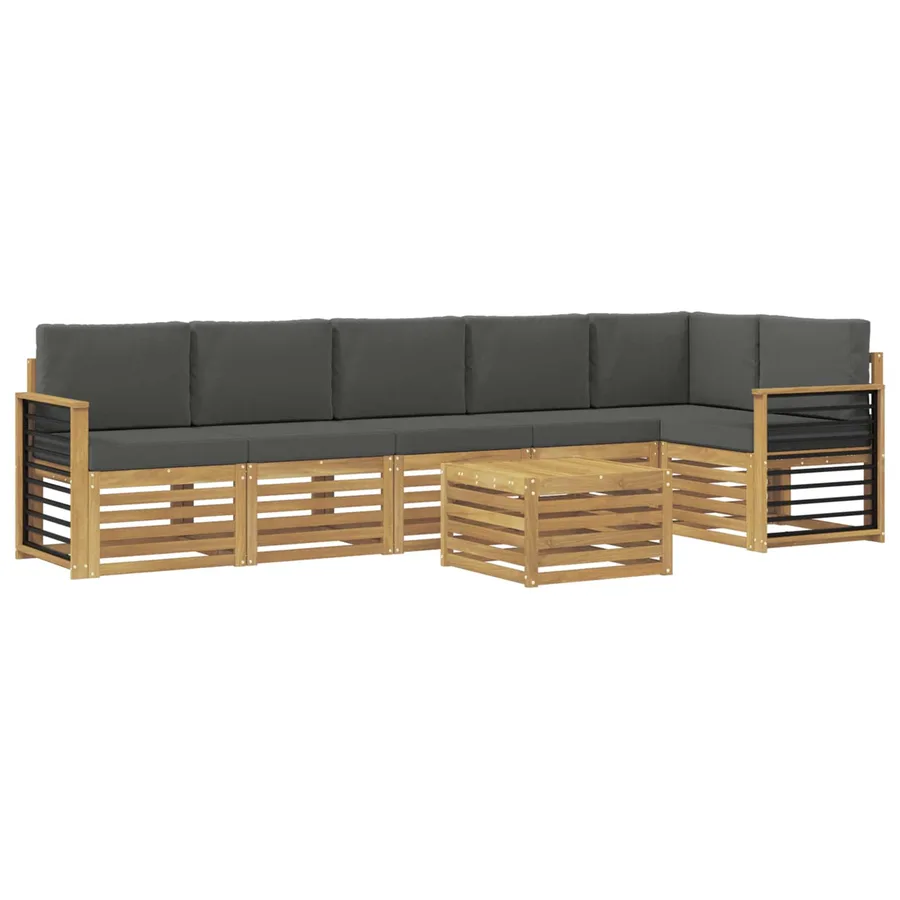 Ensemble de canapés d'extérieur 7 pcs Blanc et anthracite - 2