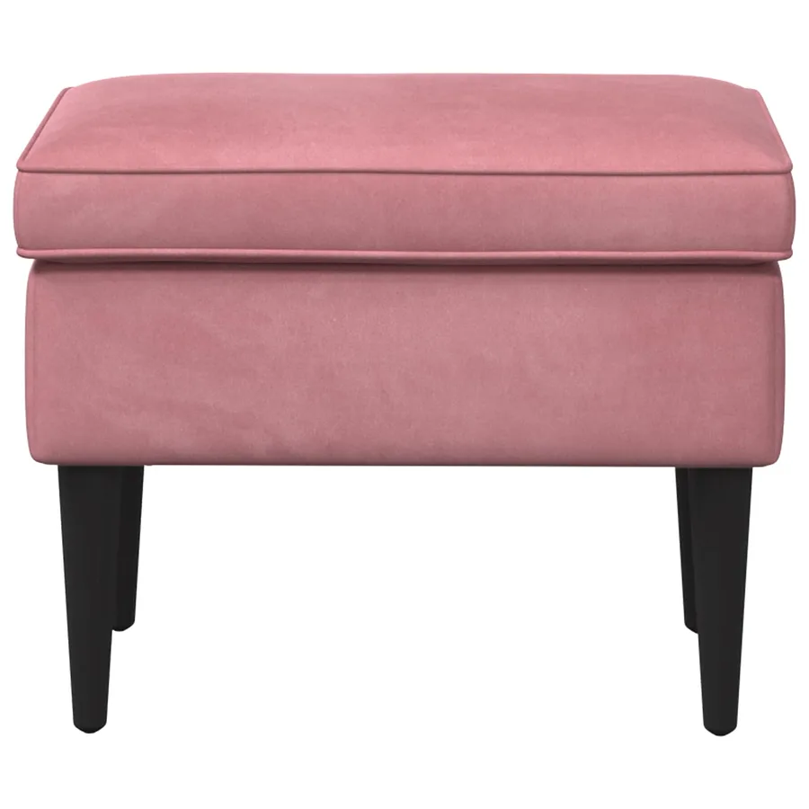 Pouf Rose 55 x 35 x 41 cm Velours - 3