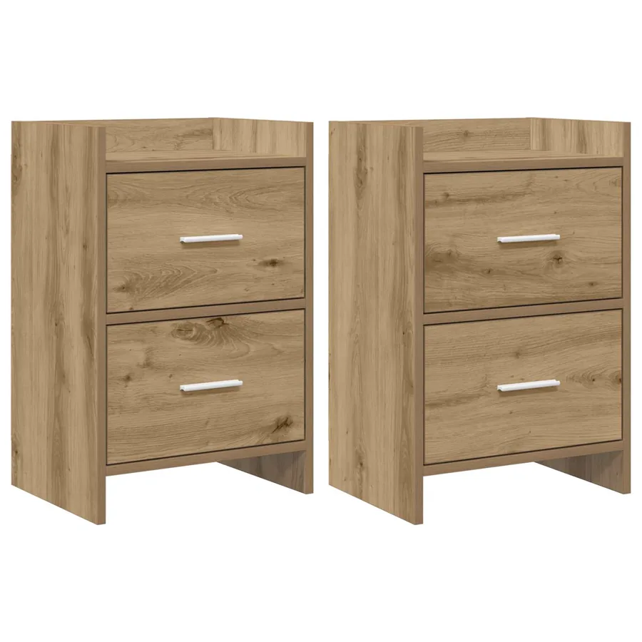 Tables de chevet 2 pc Chêne artisanal 40 x 30 x 60 cm