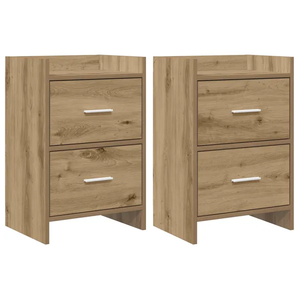 Tables de chevet 2 pc Chêne artisanal 40 x 30 x 60 cm