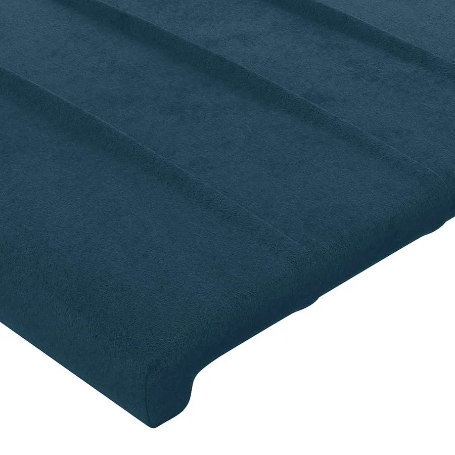 Tête de lit avec oreilles Bleu foncé 163x16x118/128 cm Velours - 5
